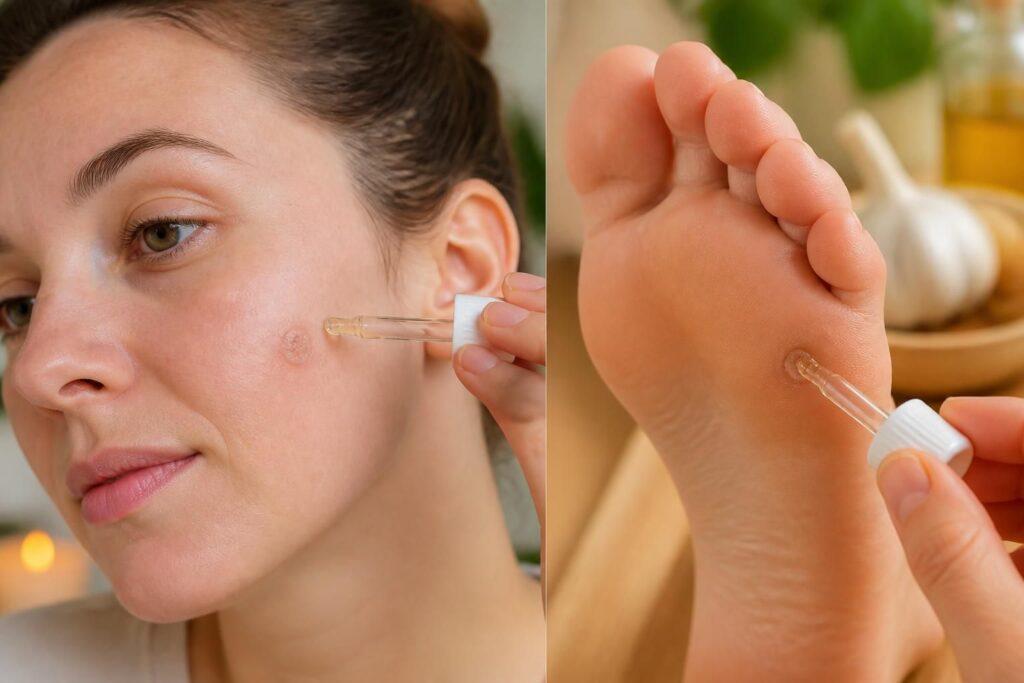 découvrez des astuces naturelles efficaces pour enlever une verrue sur le visage et les pieds en une nuit, sans produits chimiques ni douleur.
