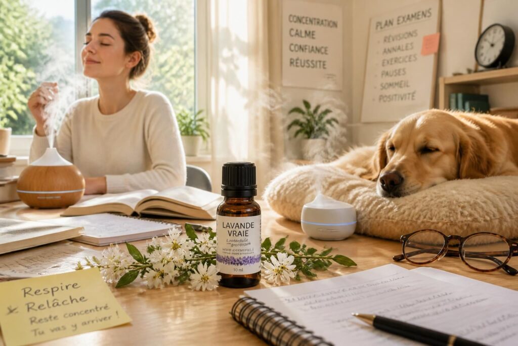découvrez comment les huiles essentielles peuvent aider à réduire le stress chez les humains, les chiens et lors des examens grâce à des solutions naturelles et efficaces.
