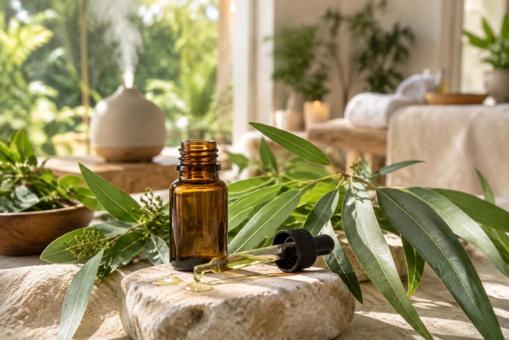 découvrez les bienfaits de l’huile essentielle d’eucalyptus citronné, ses usages courants, des conseils d’emploi et les précautions à connaître.