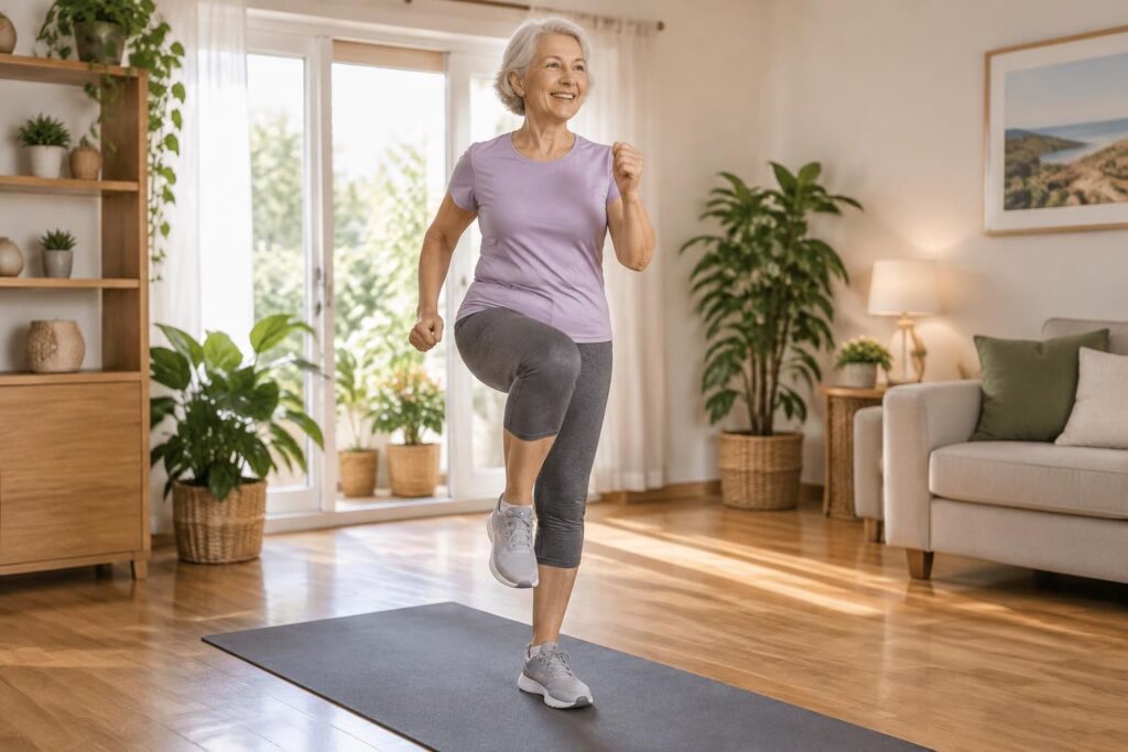 découvrez comment pratiquer la marche active chez vous en 20 minutes, avec des conseils adaptés aux seniors pour bouger à votre rythme et rester en forme.