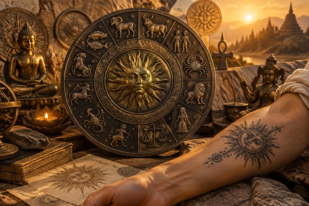découvrez la signification des symboles du soleil en astrologie, dans les religions et en tatouage : origines, interprétations et inspirations.